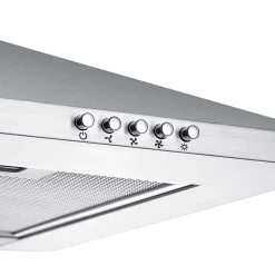 Hotte décorative 90cm murale 370m3h classe a++ 3 vitesses évacuation ou recyclage inox 201SS90 Ciarra