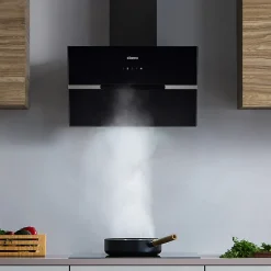 Hotte décorative 60cm murale 650m3h wifi connectée 4 vitesses évacuation ou recyclage tactile classe a+++ CD6736FB Ciarra
