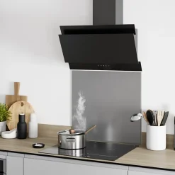 Hotte décorative GoodHome GHAG60LBNMl. 59,8 cm finition verre noir 527,6m³/h 69dB