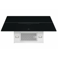 Hotte décorative inclinée 80cm 590m3/h noir Roblin 6989541 molière 800 verre