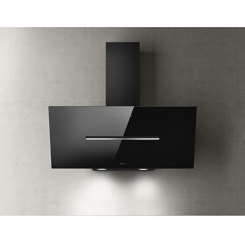 Hotte décorative inclinée 90cm 650 m3/h noir Elica PRF0166933