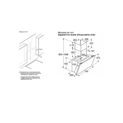 Hotte décorative inclinée 80cm 51db 432m3/h blanc Bosch DWK81AN20