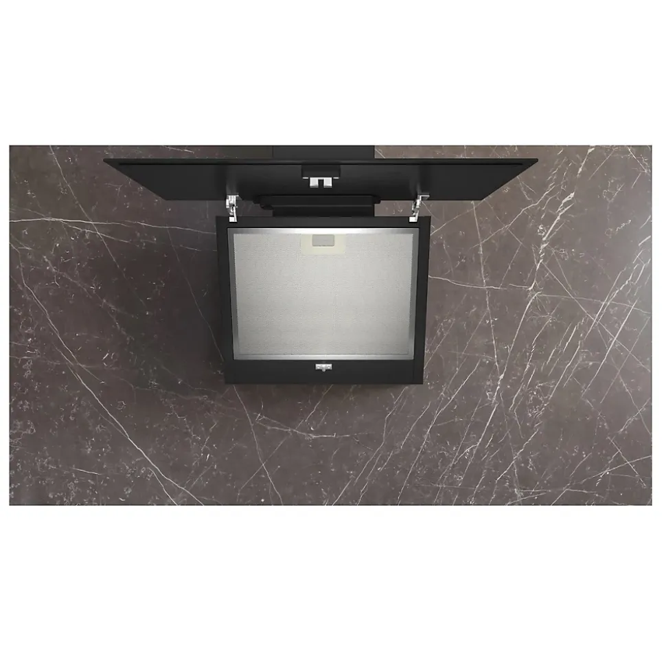 Hotte décorative inclinée 60cm 550m3/h noir Siemens LC65KDK60