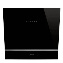 Hotte décorative inclinée Universel L. 60 cm KV26N Smeg noir