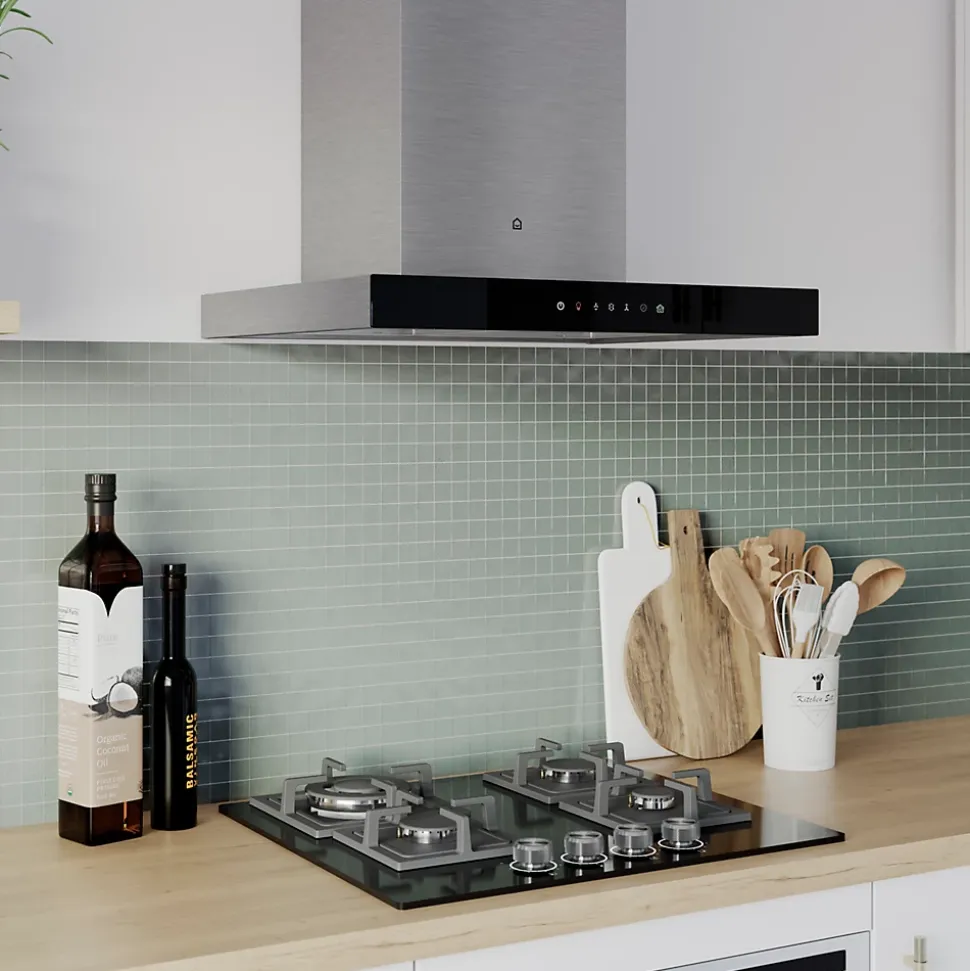 Hotte décorative inox GoodHome GHBH60ASBL, 60 cm