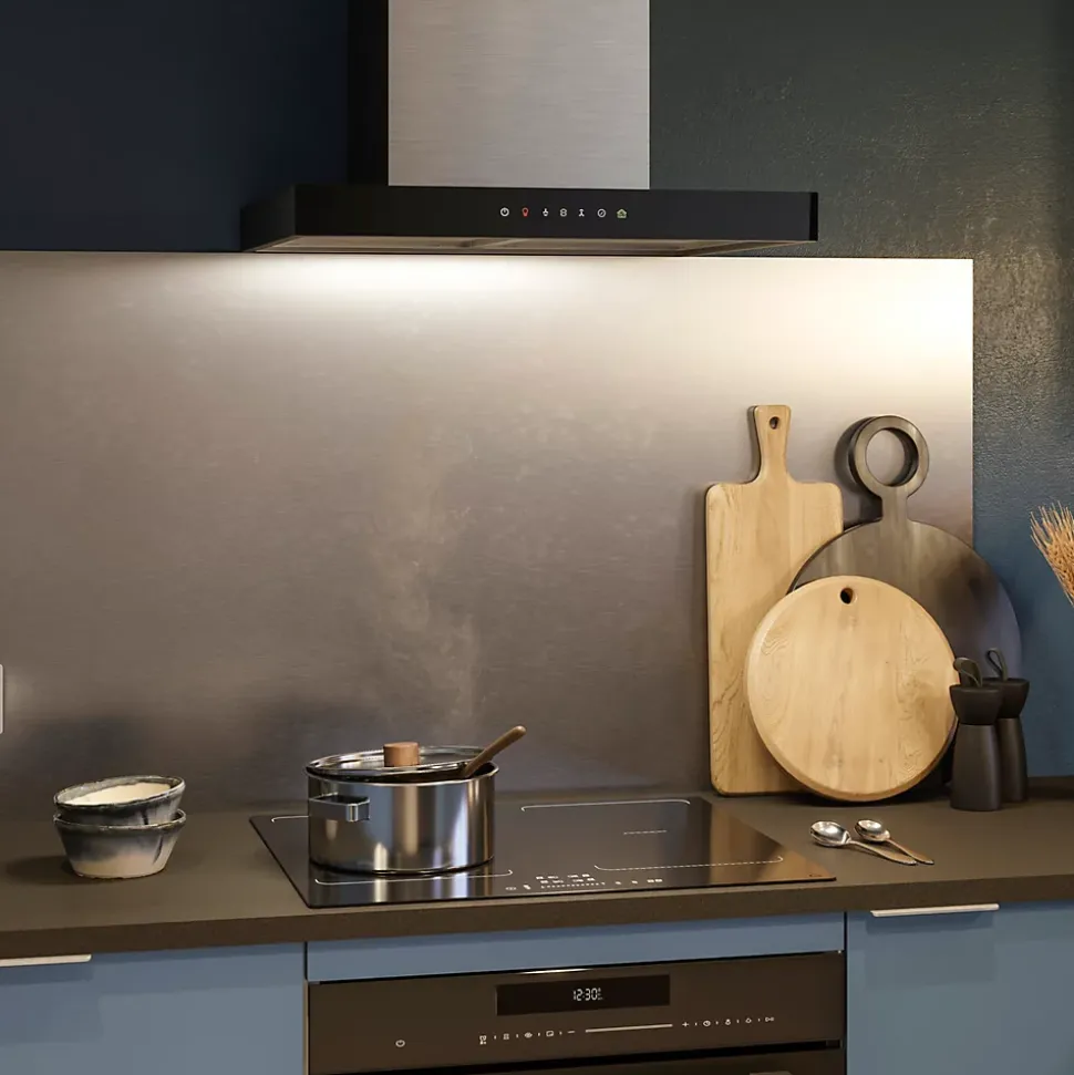 Hotte décorative inox GoodHome GHBH60ASBL, 60 cm