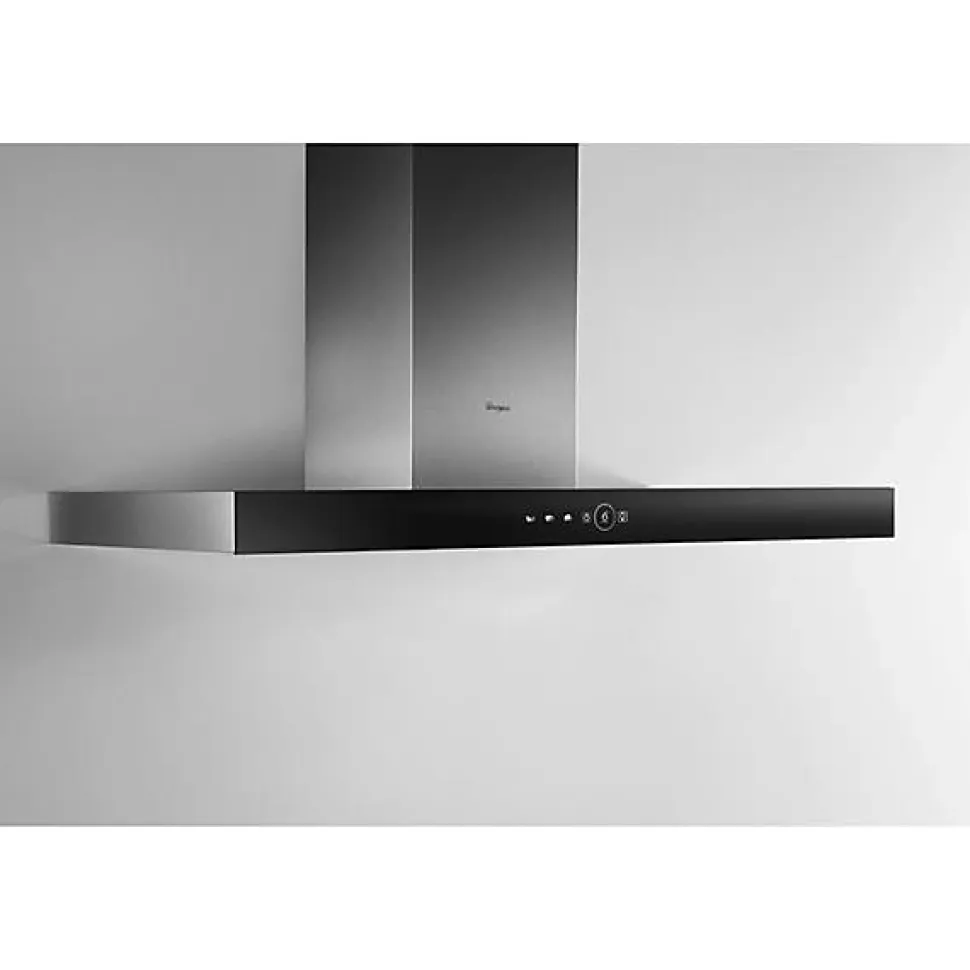 Hotte décorative murale 90cm 69db 713m3/h inox/noir Whirlpool AKR759/1IX