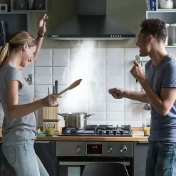 Hotte décorative murale 60cm 370m3h classe a++ 3 vitesses évacuation ou recyclage noir Ciarra 201BK60