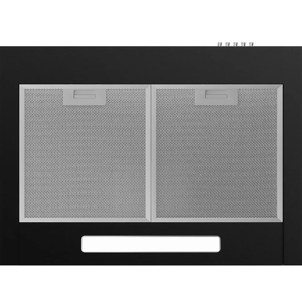 Hotte décorative murale 60cm 370m3h classe a++ 3 vitesses évacuation ou recyclage noir Ciarra 201BK60