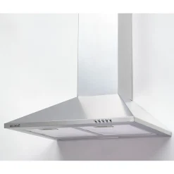 Hotte de Cuisine Décorative Inox 60cm - Pyramide 338 m3/h - Evacuation ou Recyclage