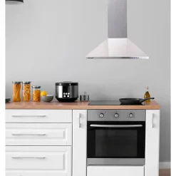 Hotte de Cuisine Décorative Inox 60cm - Pyramide 338 m3/h - Evacuation ou Recyclage