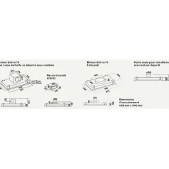 Hotte de plafond sans moteur 90cm blanc/verre Falmec CORNUVO3412