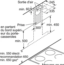 HOTTE DECO MURALE BOX 90 718M3/H A- INOX SIEMENS - LC97BHP50