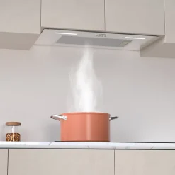 Hotte encastrable 60cm 650m3/h 3 vitesses groupe filtrant évacuation ou recyclage inox Ciarra CD6926AS