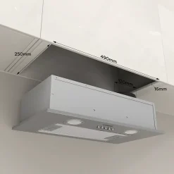 Hotte encastrable 52cm 300m3/h 3 vitesses groupe filtrant évacuation ou recyclage inox Ciarra 913ASS52