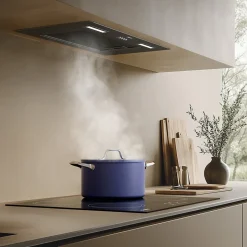 Hotte encastrable 60cm 650m3/h 3 vitesses groupe filtrant évacuation ou recyclage noire Ciarra CD6926AB