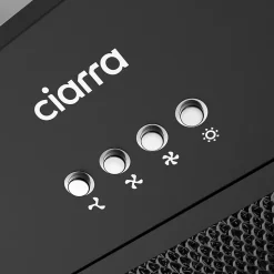 Hotte encastrable 60cm 650m3/h 3 vitesses groupe filtrant évacuation ou recyclage noire Ciarra CD6926AB