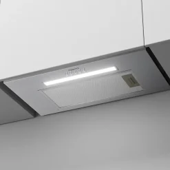 Hotte encastrable 52cm 300m3/h 3 vitesses éclairage LED boutons poussoir groupe filtrant inox Ciarra CD5913DS