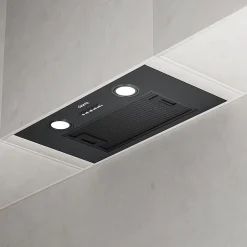 Hotte encastrable 52cm 300m3/h 3 vitesses groupe filtrant évacuation ou recyclage noir Ciarra 913ABK52