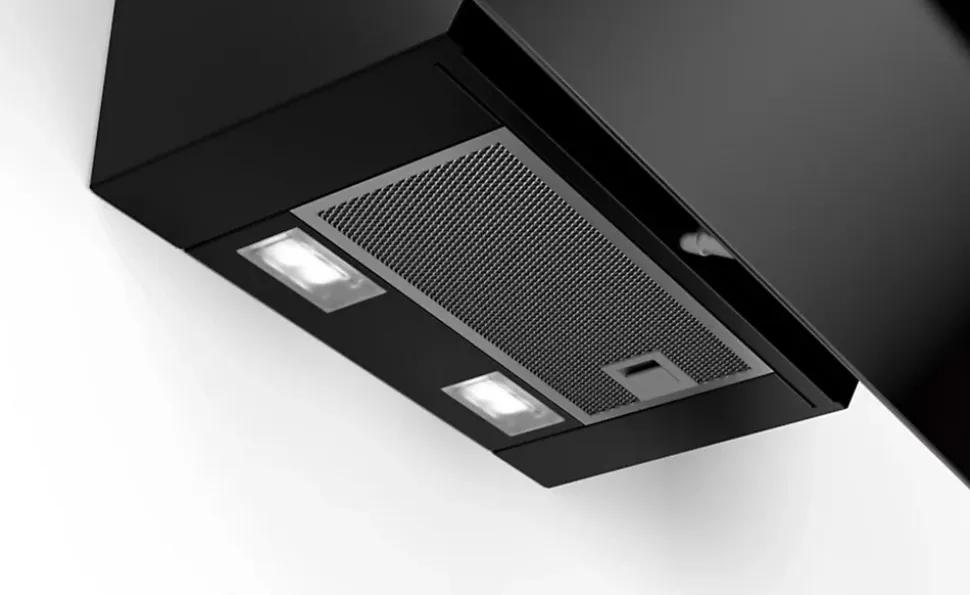 Hotte inclinée Bosch DWK87EM60 noir, 80 cm