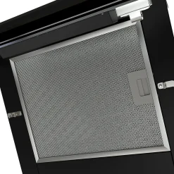 Hotte inclinée 60cm classe a+++ 650m3h wifi 4 vitesses évacuation ou recyclage tactile noir Ciarra CD6736HB