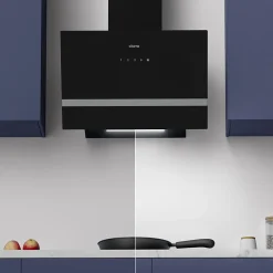 Hotte inclinée 60cm classe a+++ 650m3h wifi 4 vitesses évacuation ou recyclage tactile noir Ciarra CD6736HB