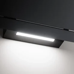 Hotte inclinée 60cm 580m3/h 3 vitesses tactile évacuation ou recyclage noir Ciarra CD6765CB