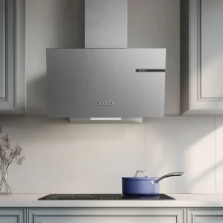 Hotte inclinée 60cm 600m3/h 3 vitesses évacuation ou recyclage inox Ciarra CD6765AS
