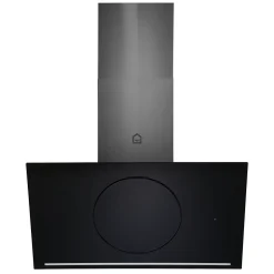 Hotte inclinée connectée en verre GoodHome GHAGRO90, 90cm