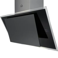 Hotte inclinée connectée en verre GoodHome GHAGRE90, 90cm