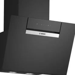 Hotte inclinée en verre noir Bosch DWK67FN60, 60 cm