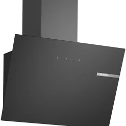 Hotte inclinée en verre noir Bosch DWK65DK60, 60 cm