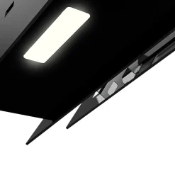 Hotte inclinée en verre noir GoodHome GHAG60LKBL, 60 cm