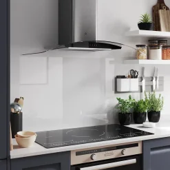 Hotte incurvée en verre inox GoodHome GHCG90LKSS, 90 cm