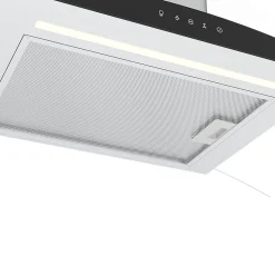 Hotte incurvée en verre inox GoodHome GHCG90LKSS, 90 cm