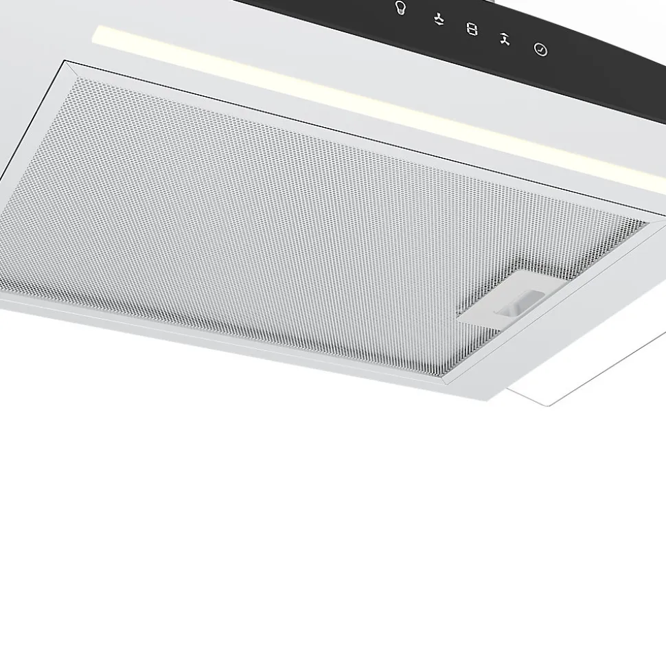 Hotte incurvée en verre inox GoodHome GHCG60LKSS, 60 cm