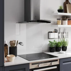 Hotte incurvée en verre inox GoodHome GHCG60LKSS, 60 cm