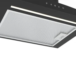 Hotte incurvée en verre noir GoodHome GHCG60LKBL, 60 cm