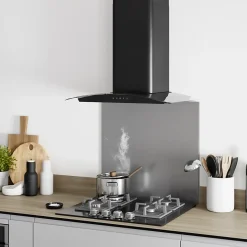 Hotte incurvée en verre noir GoodHome GHCG60LKBL, 60 cm