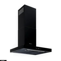 Hotte Murale Aspirante Silencieuse - 60 cm - 596 m3/h - LONATIO - Noir