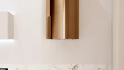 Hotte Murale Aspirante Silencieuse - 39 cm - 570 m3/h - LOBELIO - Caramel Doré