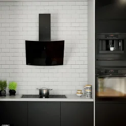 Hotte Murale Aspirante Silencieuse - 75 cm - 720 m3/h - VINTIO - Noir