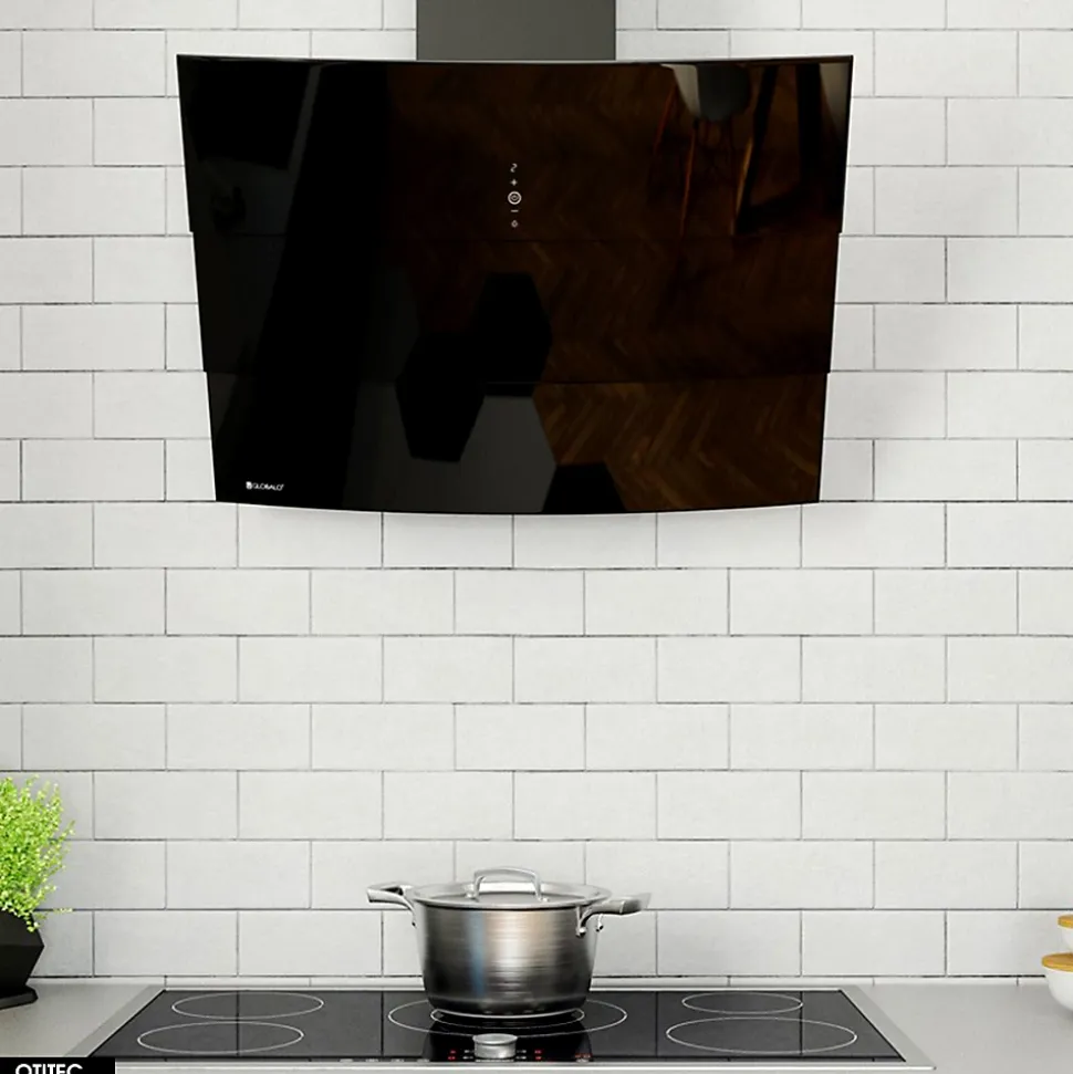 Hotte Murale Aspirante Silencieuse - 75 cm - 720 m3/h - VINTIO - Noir