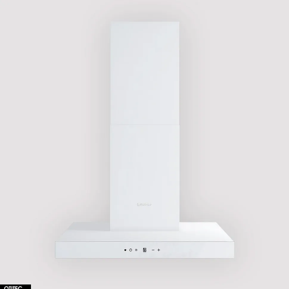 Hotte Murale Aspirante Silencieuse - 60 cm - 596 m3/h - LONATIO - Blanc