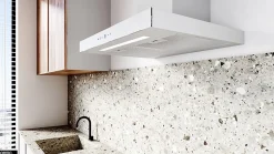 Hotte Murale Aspirante Silencieuse - 60 cm - 596 m3/h - LONATIO - Blanc