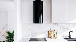 Hotte Murale Aspirante Silencieuse - 39 cm - 715 m3/h - WERENISO - Noir