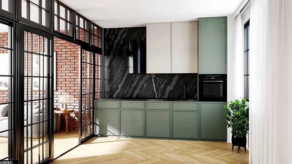 Hotte Murale Aspirante Silencieuse - 39 cm - 570 m3/h - LOBELIO - Noir