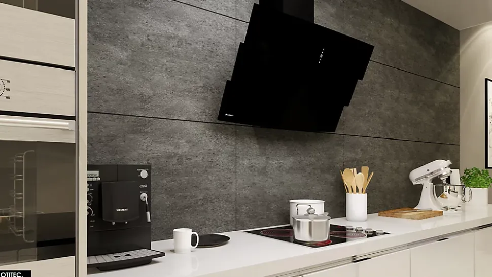 Hotte Murale Aspirante Silencieuse - 90 cm - 720 m3/h - VINTIO - Noir