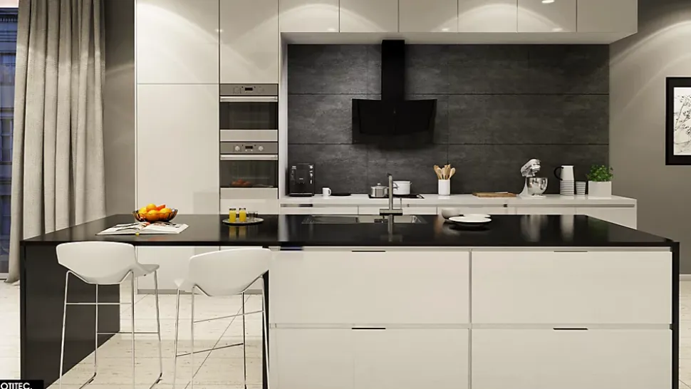 Hotte Murale Aspirante Silencieuse - 90 cm - 720 m3/h - VINTIO - Noir