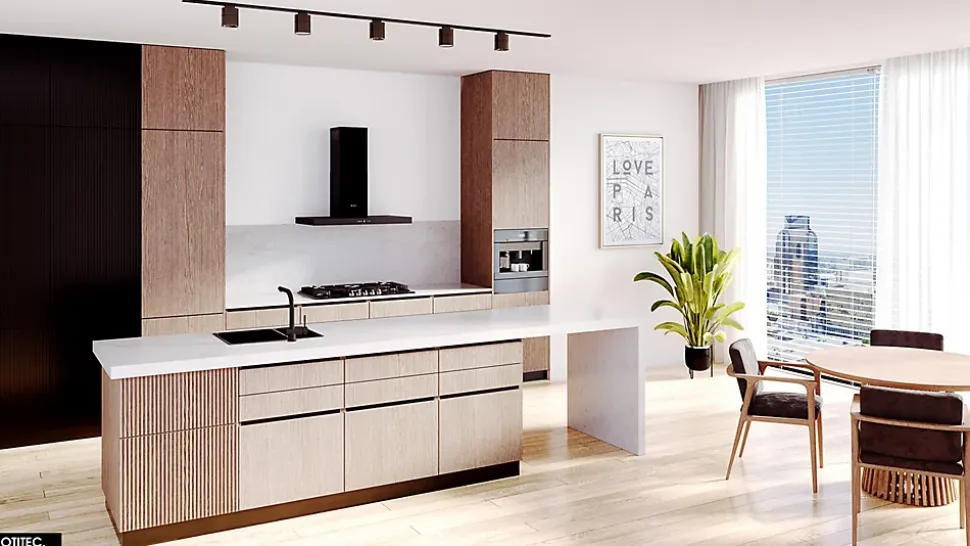 Hotte Murale Aspirante Silencieuse - 90 cm - 608 m3/h - LONATIO - Noir